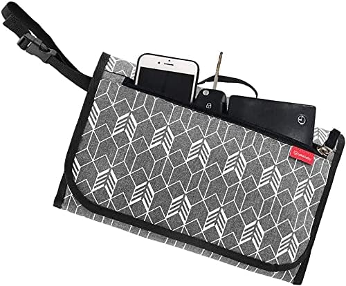 Lekebaby Portable Nappy Changing Mat – 2-in-1 Travel Diaper Station with Extra Head Cushion