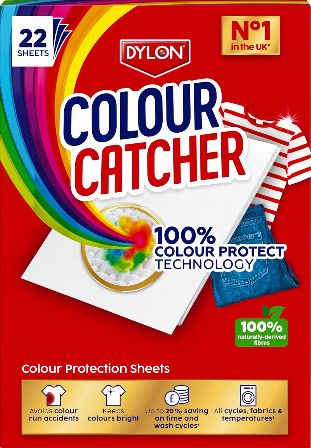 Laundry Sheets (22 Sheets) - Protects Colours, Avoids Colour Run Accidents, Unscented, Synthetic Free