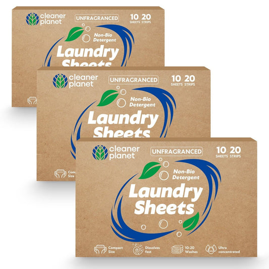 10-60 Laundry Sheets Fragrance Free Eco Detergent Washing Machine Non Bio Travel